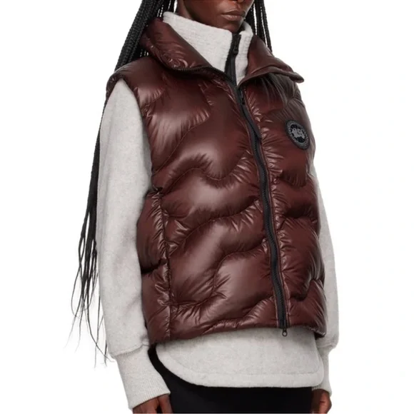 NWT Canada Goose Cypress Puffer Vest Botanical Quilt in Garnet Stone Burgundy - Picture 3 of 10